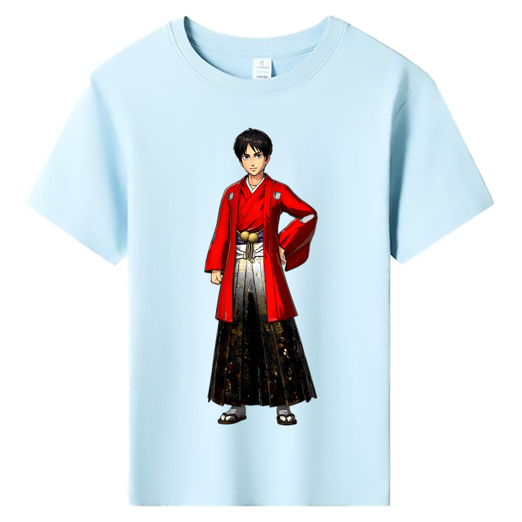 （画像用） 進撃の巨人 エレン･イェーガー Attack on Titan Eren Jäger 綿100％キッズTシャツ（フロントプリント）